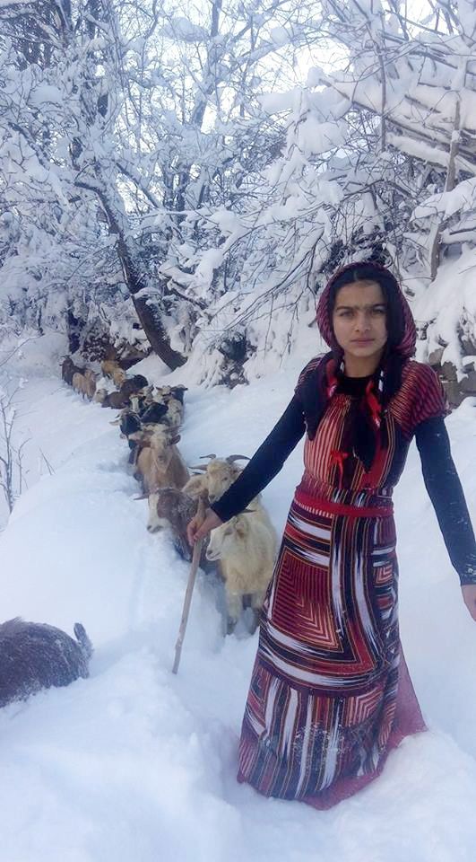 İşte doğum yapan keçiyi taşıyan kızın fotoğrafları 5