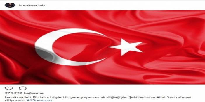 Ünlülerin 15 Temmuz paylaşımları