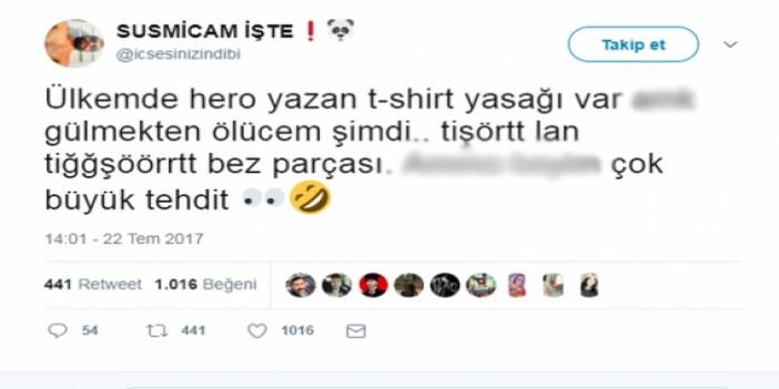 Sosyal medyada 'Hero' tişörtü gözaltılarına verilen şaşırtıcı tepkiler