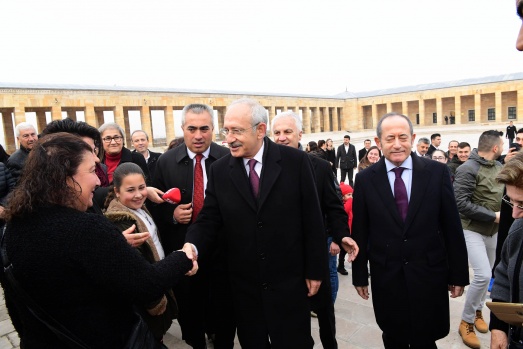 CHP Genel Başkanı Kılıçdaroğlu'ndan Anıtkabir'e ziyaret 14