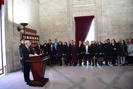 CHP Genel Başkanı Kılıçdaroğlu'ndan Anıtkabir'e ziyaret 5