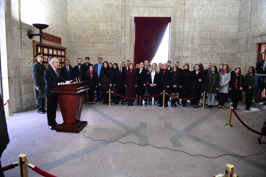 CHP Genel Başkanı Kılıçdaroğlu'ndan Anıtkabir'e ziyaret 8