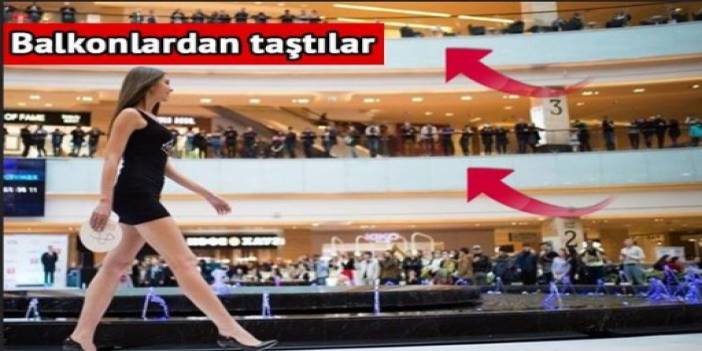 Rus güzelleri sıraya dizildi... AVM'de izdiham yaşandı