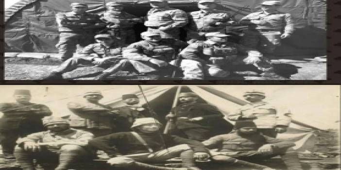 Afrin'deki askerlerden Atatürk pozu...