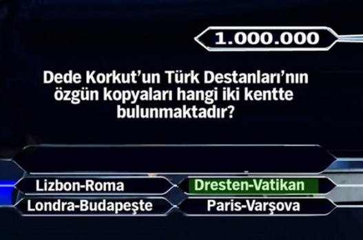 1 Milyonluk 11 final sorusu 10