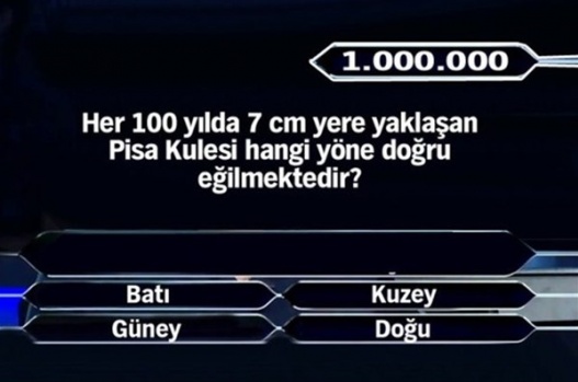 1 Milyonluk 11 final sorusu 11
