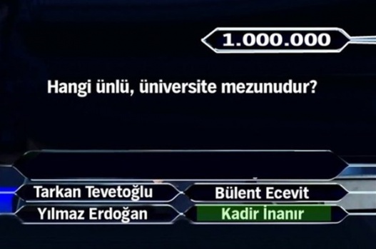 1 Milyonluk 11 final sorusu 14