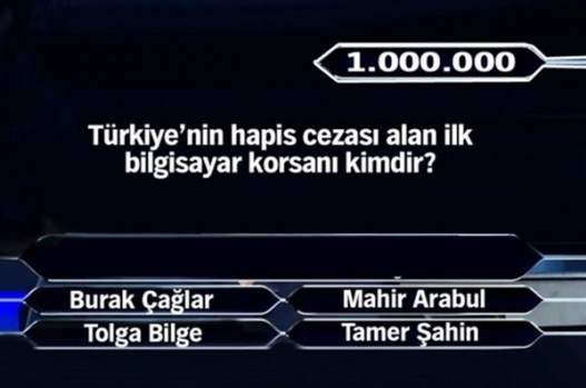1 Milyonluk 11 final sorusu 15