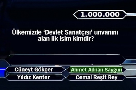 1 Milyonluk 11 final sorusu 18