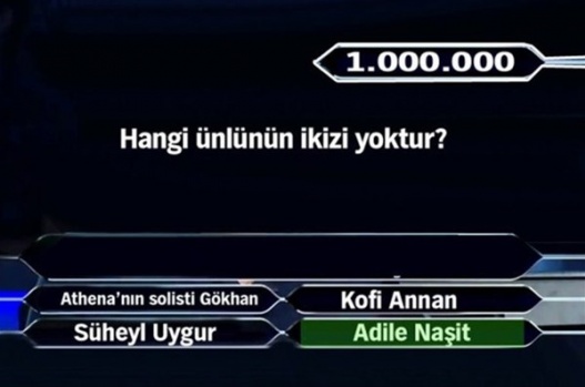 1 Milyonluk 11 final sorusu 22