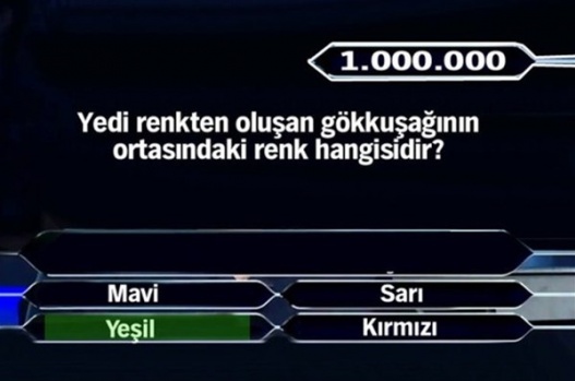 1 Milyonluk 11 final sorusu 6