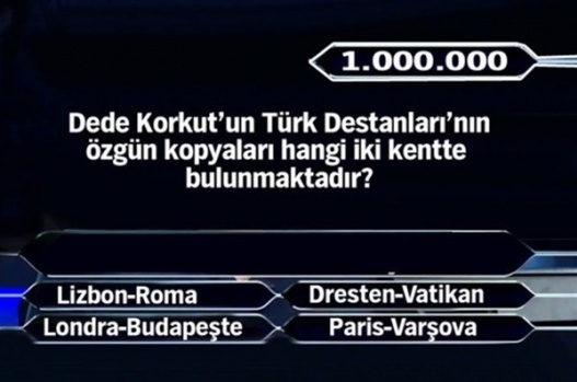 1 Milyonluk 11 final sorusu 9