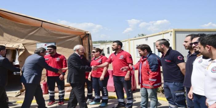 CHP liderinden Sakız Karakolu'na ziyaret