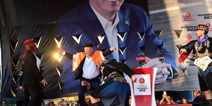 Muharrem İnce'nin Aydın  mitinginden renkli kareler