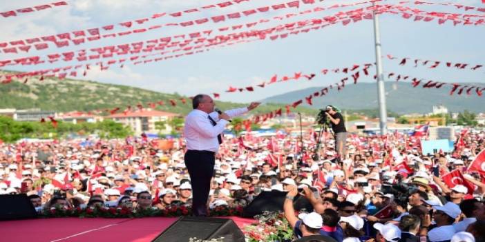 Muharrem İnce'nin Muğla mitinginde coşkulu kalabalık