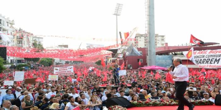 Muharrem İnce'nin Mersin mitinginde izdiham