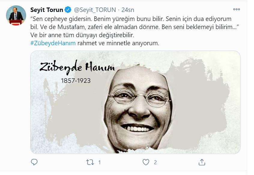 Siyasiler, Zübeyde Hanım'ı ölüm yıldönümünde böyle andı 1