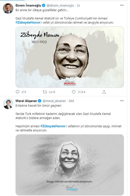 Siyasiler, Zübeyde Hanım'ı ölüm yıldönümünde böyle andı 2