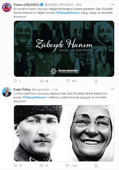 Siyasiler, Zübeyde Hanım'ı ölüm yıldönümünde böyle andı 3