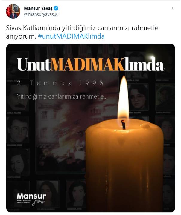 Siyasi ve ünlü isimlerden "Madımak" mesajları 13