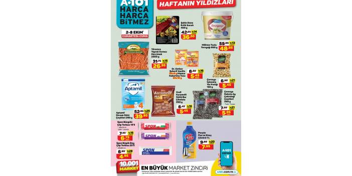 A101'de bu hafta indirimli ürünler... A101 2 - 8 Ekim kataloğu