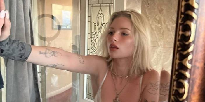 Lottie Moss erotik pozlarına ara vermiyor! Bu kez de eteğini indirip...