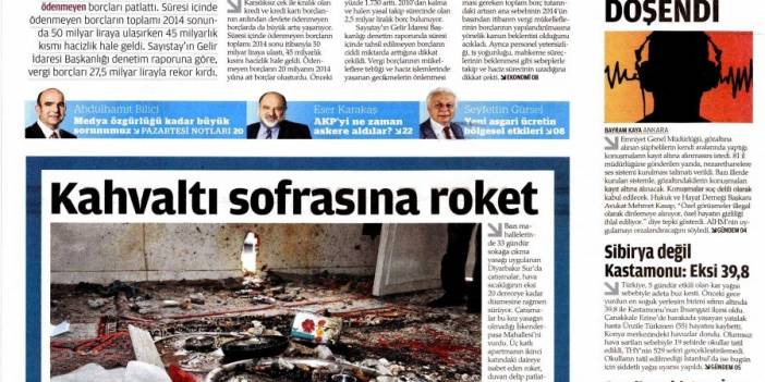 4 Ocak 2016 gazete manşetleri