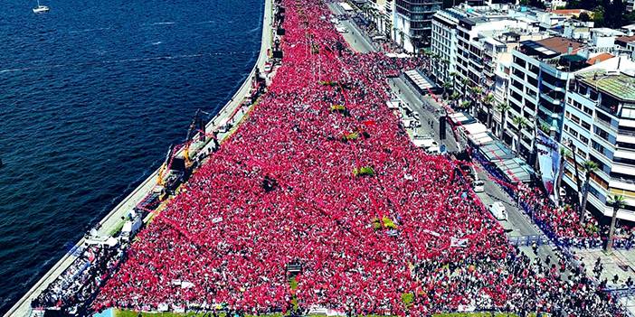 İşte Millet İttifakı'nın tarihi İzmir mitingine damga vuran kareler