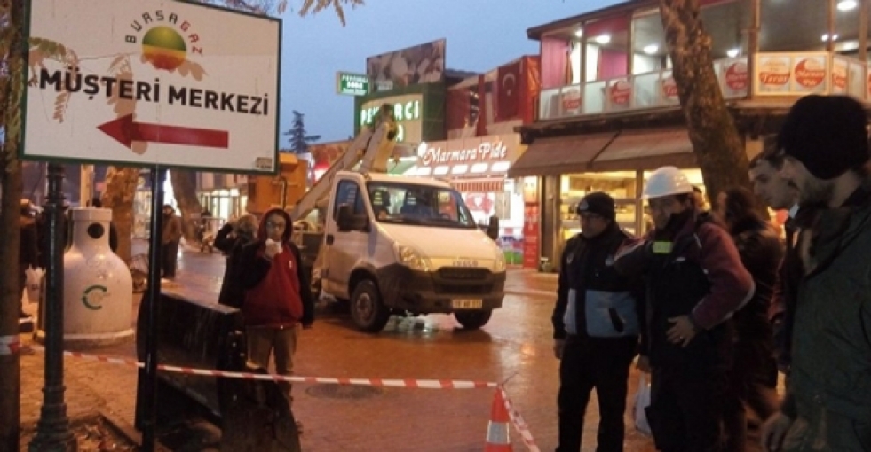 Reklam tabelasına bağlanan köpek, akıma kapılarak öldü