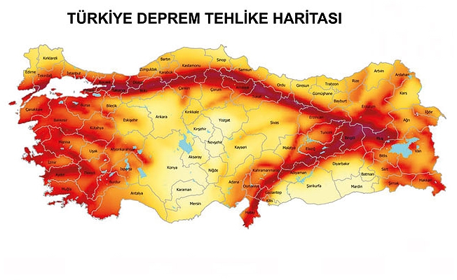 Yeni deprem haritası: 52 ilin deprem riski değişti
