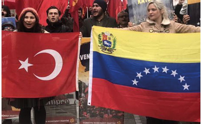 Venezuela Büyükelçisi, komünistlerle birlikte İstanbul'da sokağa indi: Oyunu bozacağız