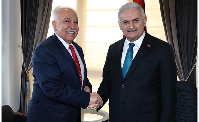 Doğu Perinçek, Binali Yıldırım'la buluştu: Sayın Meclis Başkanımız...