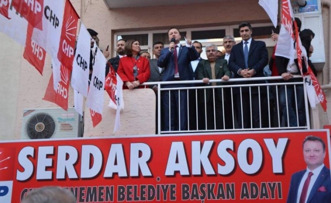 CHP'li Aksoy'dan Menemen'de coşkulu seçim startı