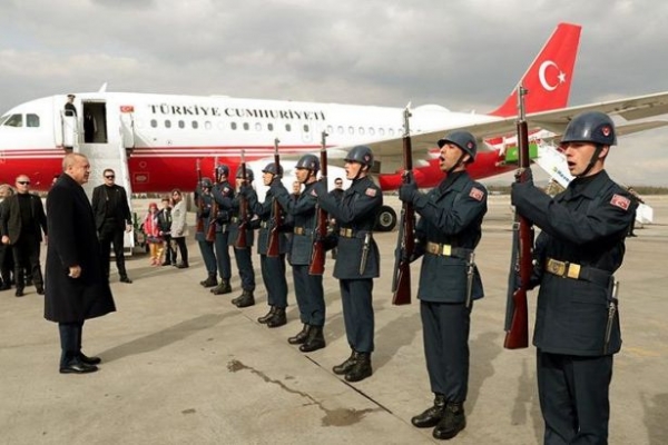 Erdoğan seçim mitingine cumhurbaşkanlığı uçağıyla gitti