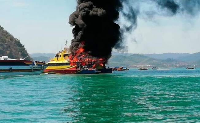 Feribotta yangın paniği!