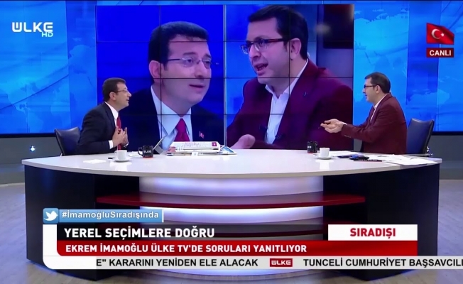 İmamoğlu'ndan yandaş sunucuya: Yarım saat kaldı artık İstanbul'u konuşalım