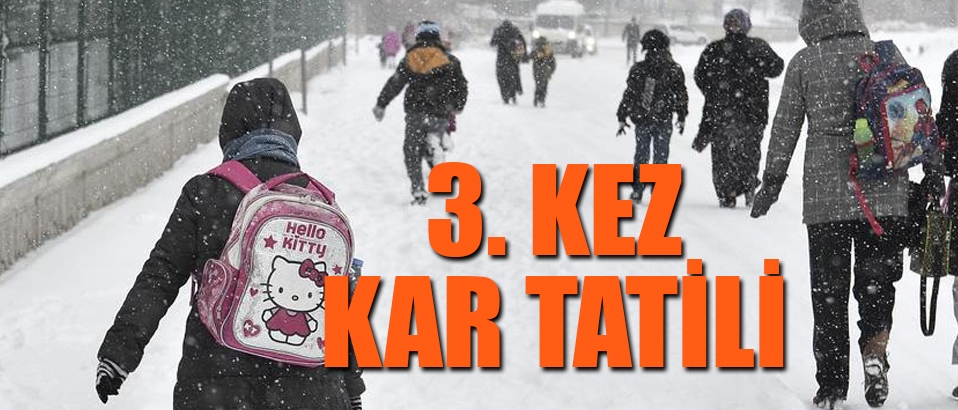 İstanbul'da 3. kez kar tatili