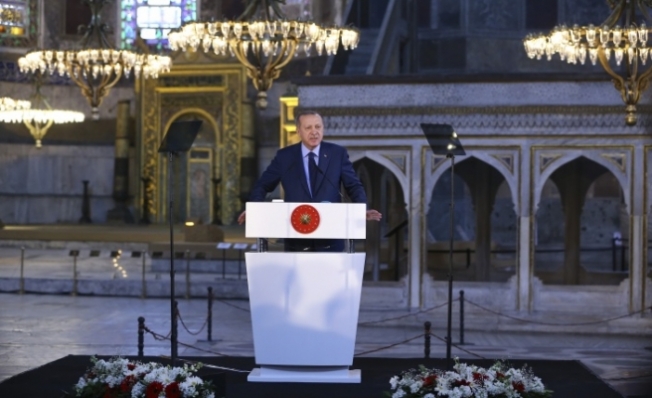 Erdoğan'ın Ayasofya'ya yönelik sözleri olay oldu: Bu Atatürk zamanında bile olmamıştı