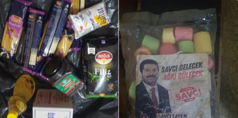 AKP'liler seçim öncesi 'yardım' kolileri dağıttı!