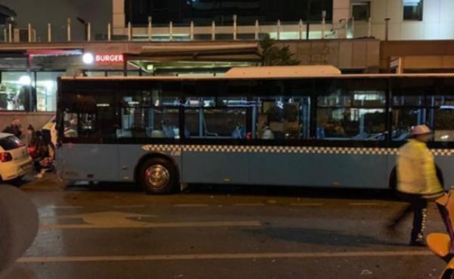 Mecidiyeköy'de halk otobüsü kazası