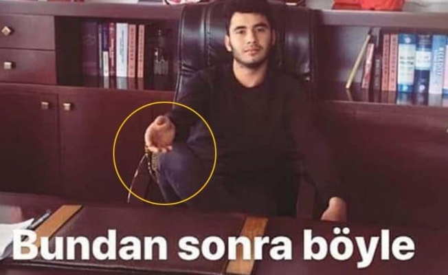 Makamda skandal poz: Bundan sonra böyle