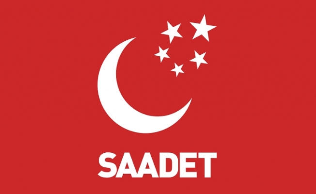 Tahliyesi biten Saadet Partisi Genel Merkezi'nde tabela indirildi