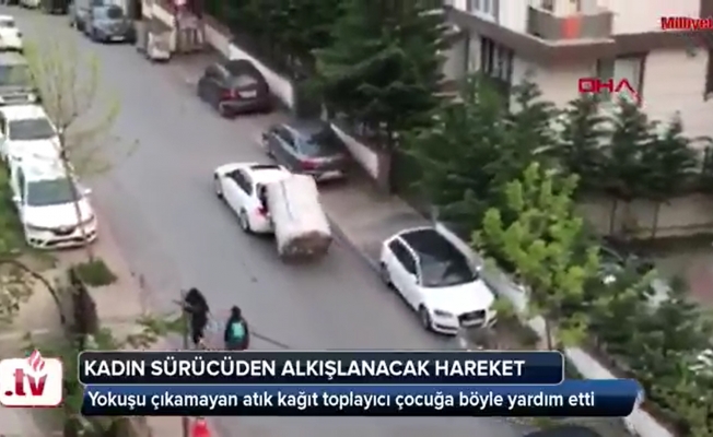 İnsanlık ölmedi: Sürücü kadından çocuk işçiye yardım