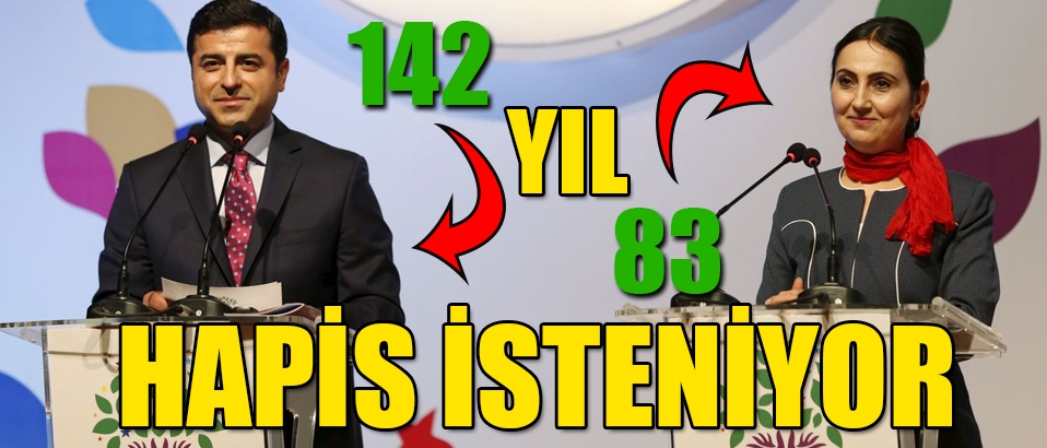 Demirtaş ve Yüksekdağ için istenilen hapis cezası belli oldu