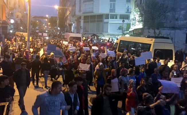 Alibeyköy'de çocuk istismarı protestosu!