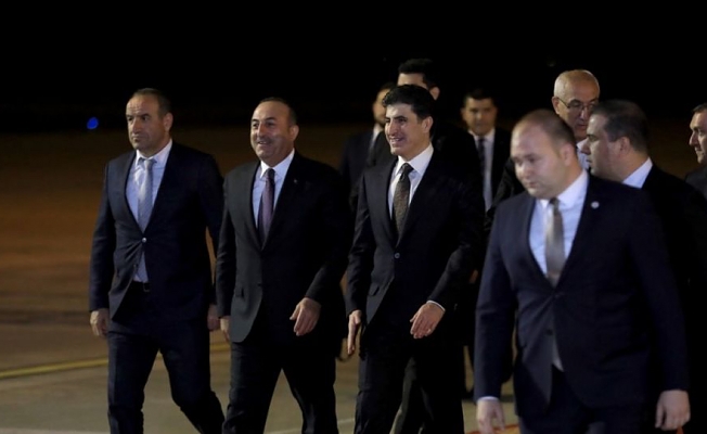 Çavuşoğlu'na Barzani'li karşılama