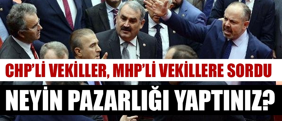 CHP'li vekiller, MHP'li vekillere sordu; neyin pazarlığını yaptınız?