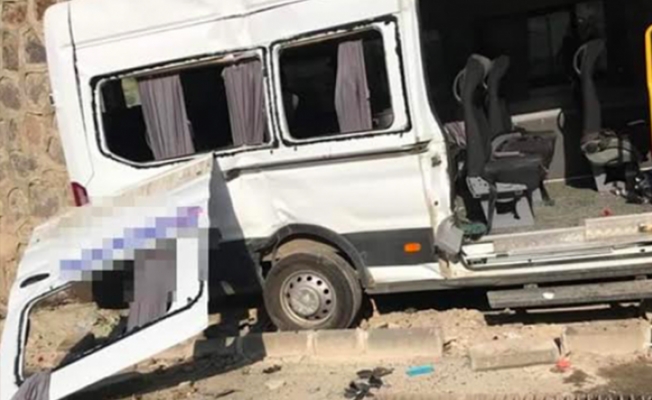 Bir servis kazası daha: 9 işçi yaralı