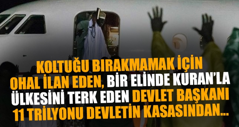 Eski Gambiya lideri sürgüne gitti, '11 milyon dolar kayıp'