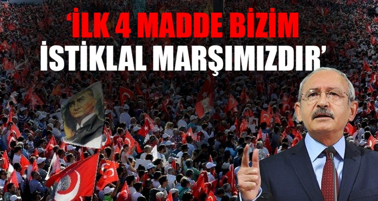 'İlk 4 madde bizim İstiklal Marşımızdır'